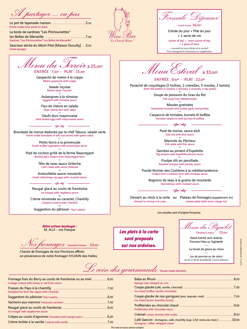 menu ete 25
