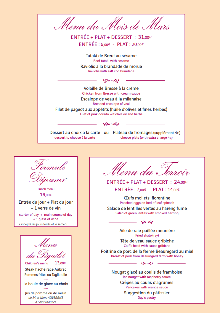 menu mars 23