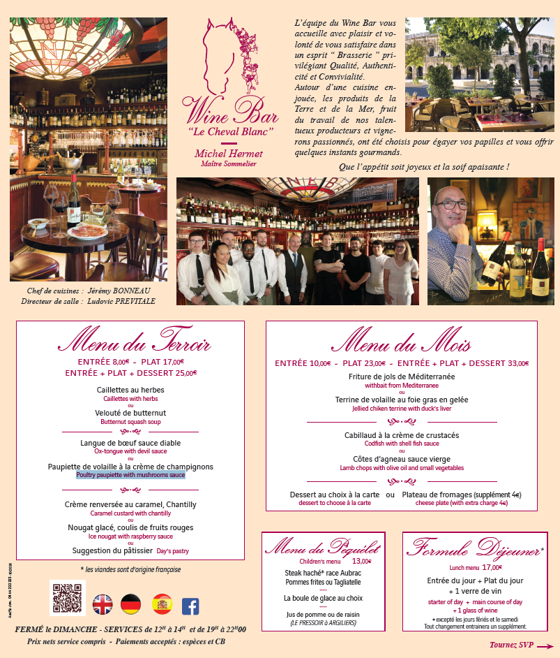 menu octobre 2026